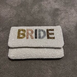Beaded bride crossbody